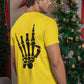 Skeleton Hand Men's Back Print T-Shirt