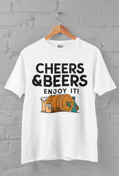 Cheers & Beers Enjoy It Men's Cotton T-Shirt