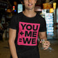 You Plus Me Equal To We Men's Cotton T-Shirt