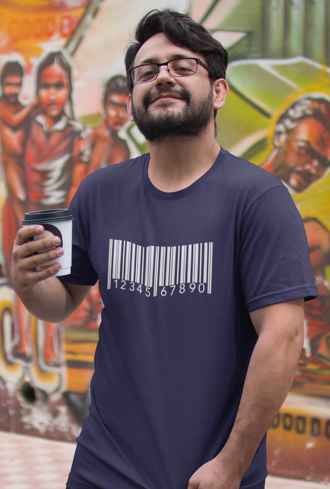 Bar Code Men's Cotton T-Shirt