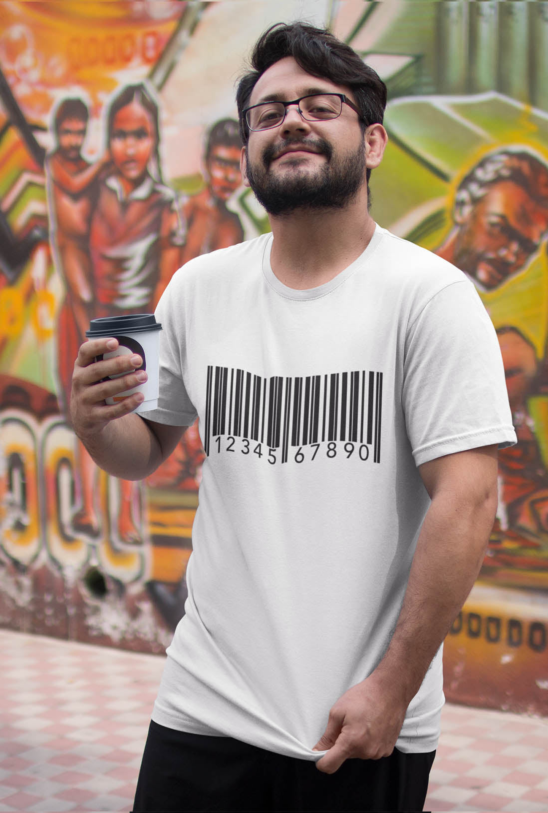 Bar Code Men's Cotton T-Shirt