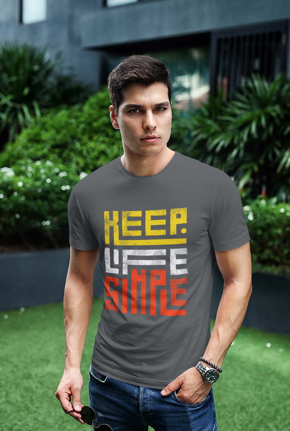 Keep Life Simple Men's Cotton T-Shirt