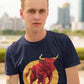 Running Bull Men's Cotton T-Shirt