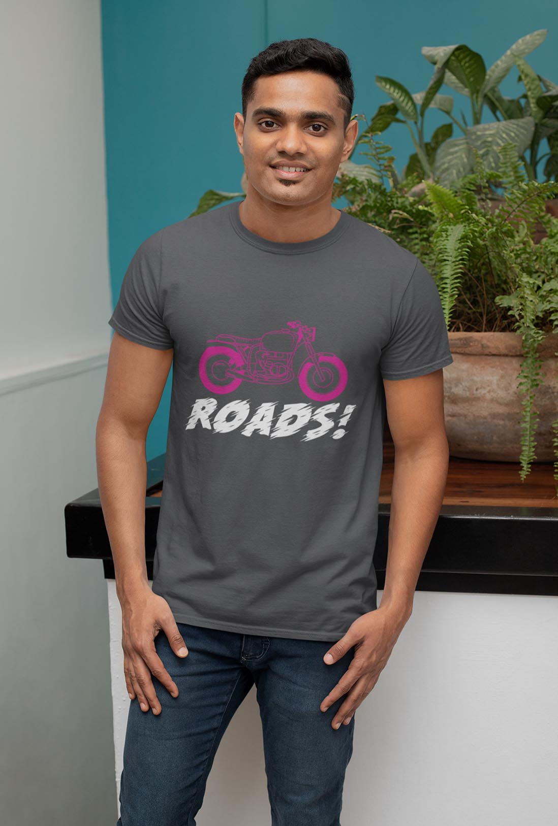 Motorbike Roads Men's Cotton T-Shirt