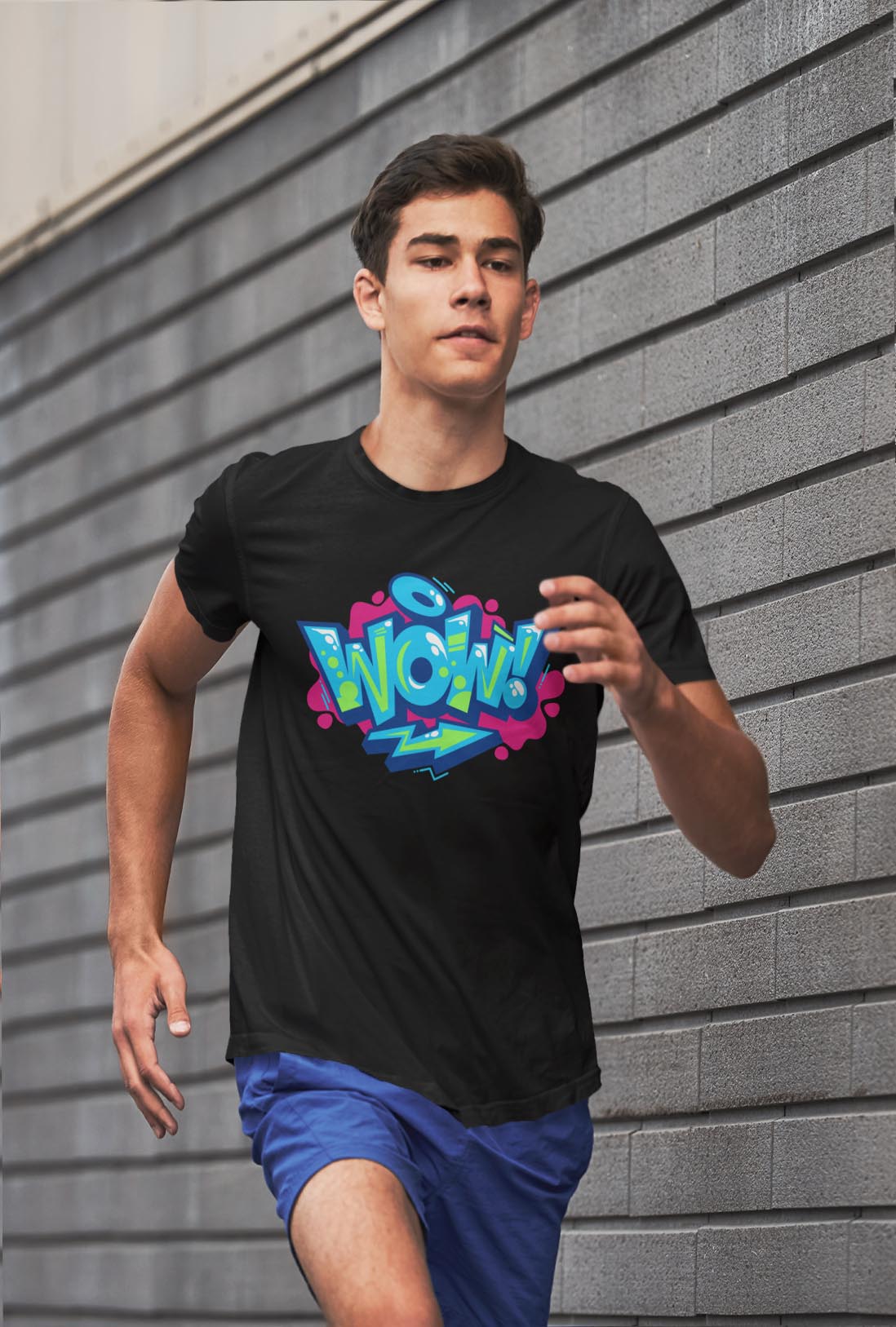 Wow Men's Cotton T-Shirt