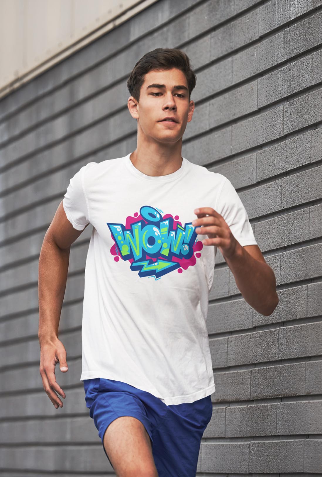 Wow Men's Cotton T-Shirt