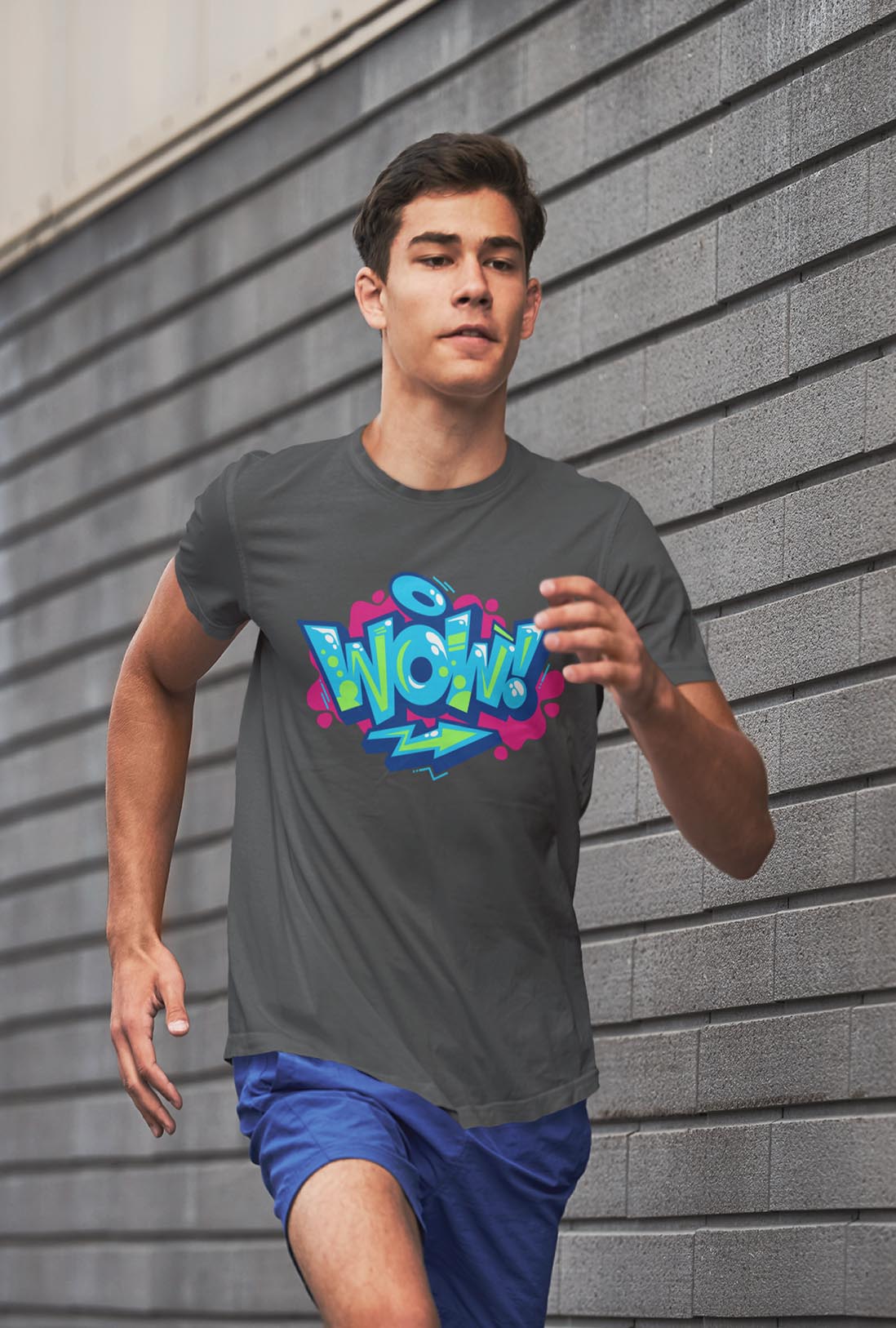 Wow Men's Cotton T-Shirt