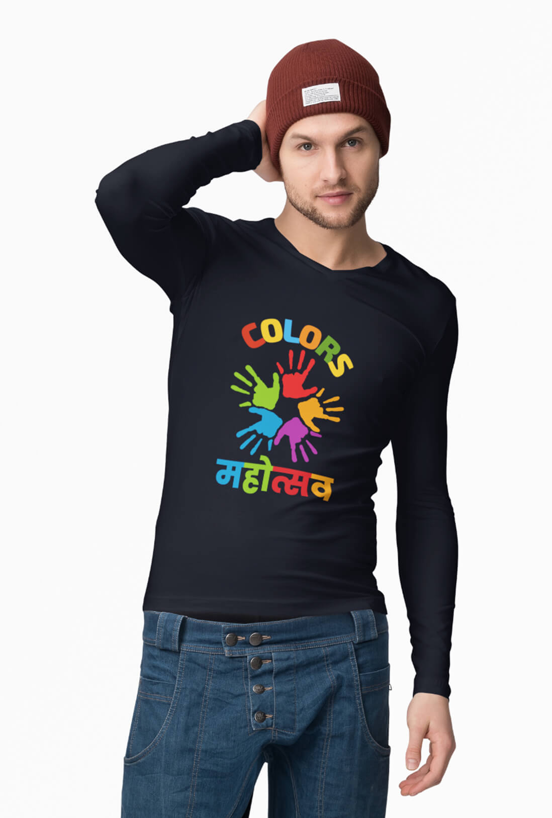 Colors Festival Men's Full Sleeve Cotton T-Shirt