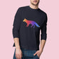 Colorful Fox Men's Full Sleeve Cotton T-Shirt