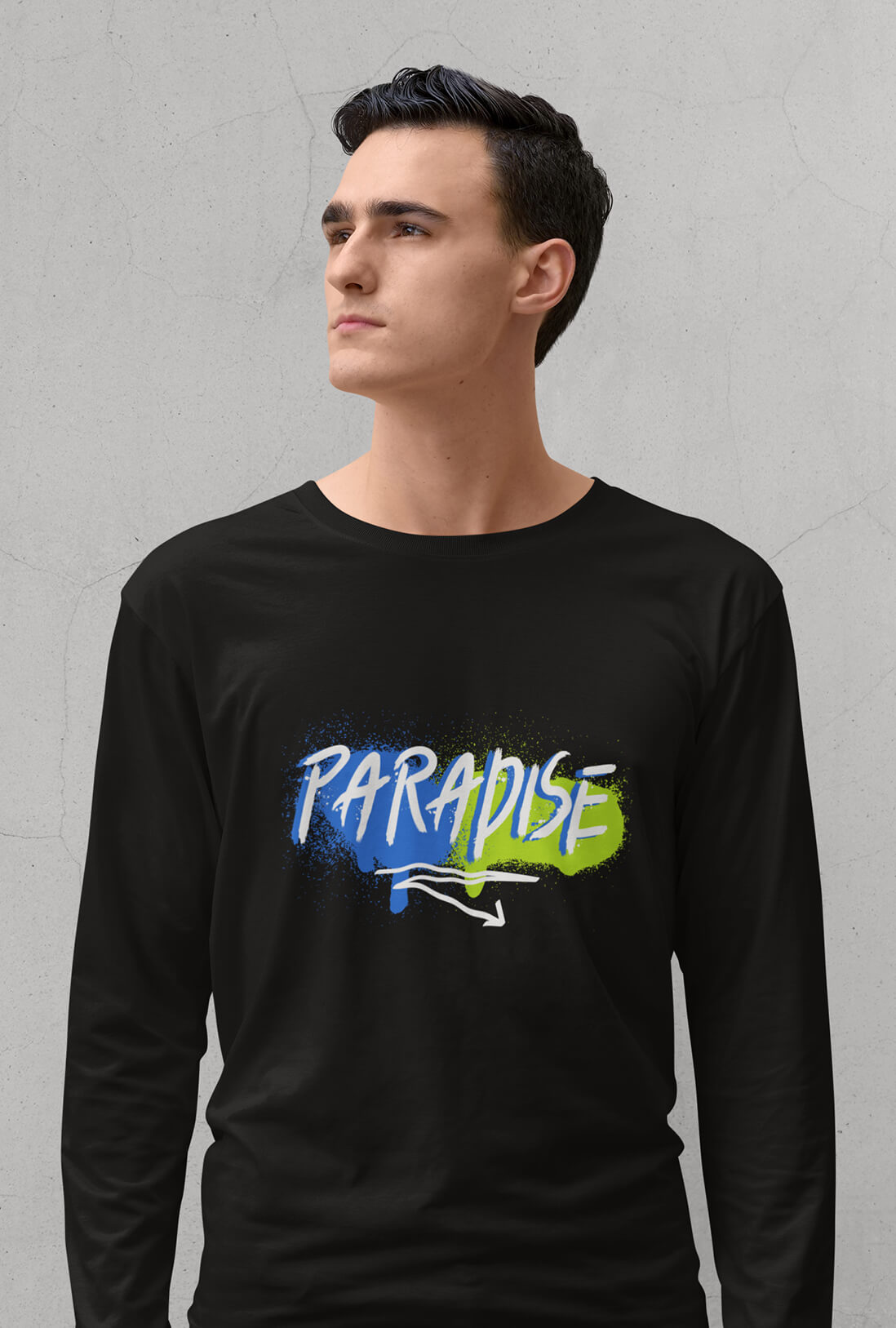 Paradise Men's Full Sleeve Cotton T-Shirt