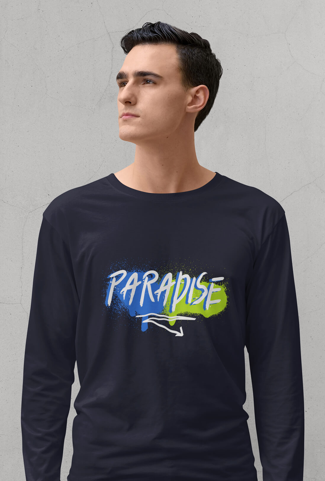 Paradise Men's Full Sleeve Cotton T-Shirt