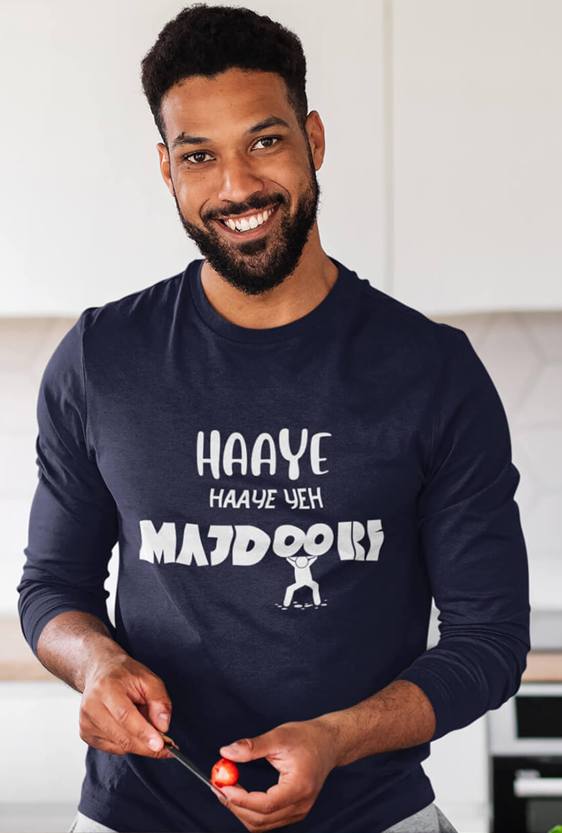 Haaye Yeh Majdoori Men's Full Sleeve Cotton T-Shirts