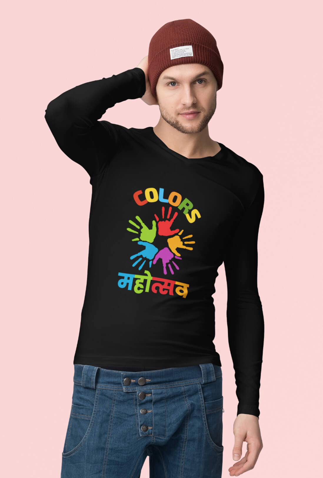 Colors Festival Men's Full Sleeve Cotton T-Shirt