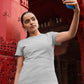 Women's Plain Grey Cotton T-Shirt