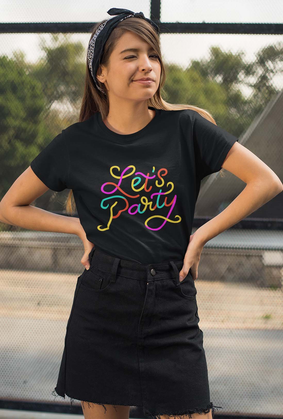 Let's Party Women's Cotton T-Shirt