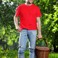 Men's Plain Scarlet Red Cotton T-Shirt