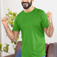 Men's Plain Forest Green Cotton T-Shirt