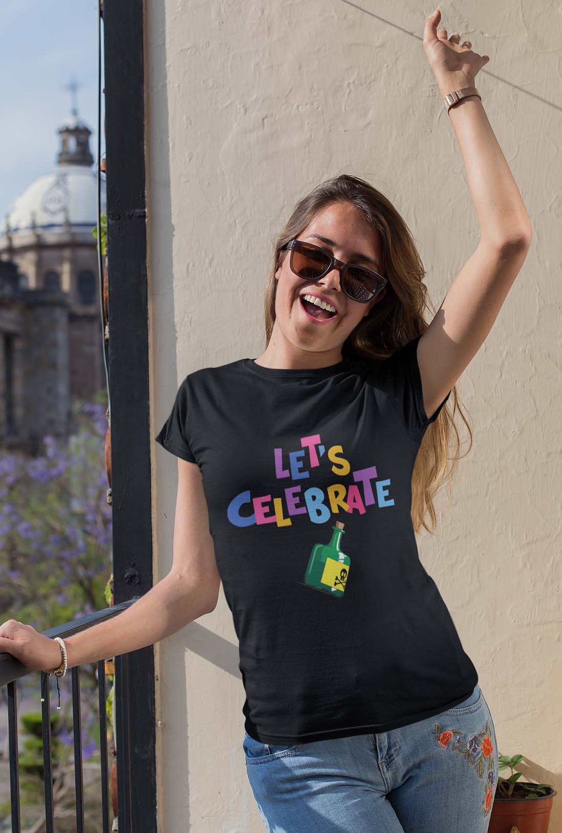 Let's Celebrate Women's Cotton T-Shirt