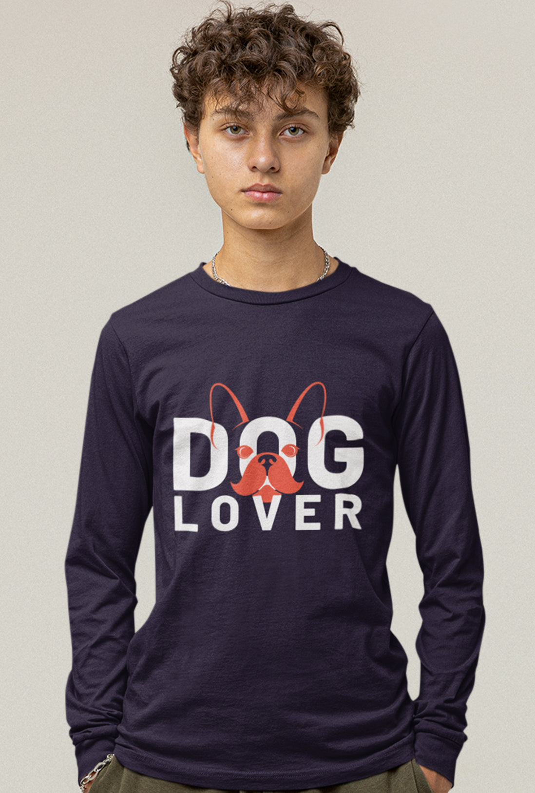 Dog Lover Men's Full Sleeve Cotton T-Shirt