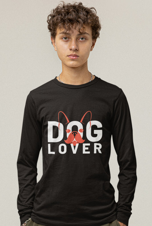 Dog Lover Men's Full Sleeve Cotton T-Shirt