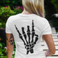 Skeleton Hand Women's Back Print T-Shirt