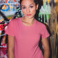 Women's Plain Peach Cotton T-Shirt