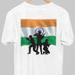 Indian Soldiers Flag Men's Back Print T-Shirt