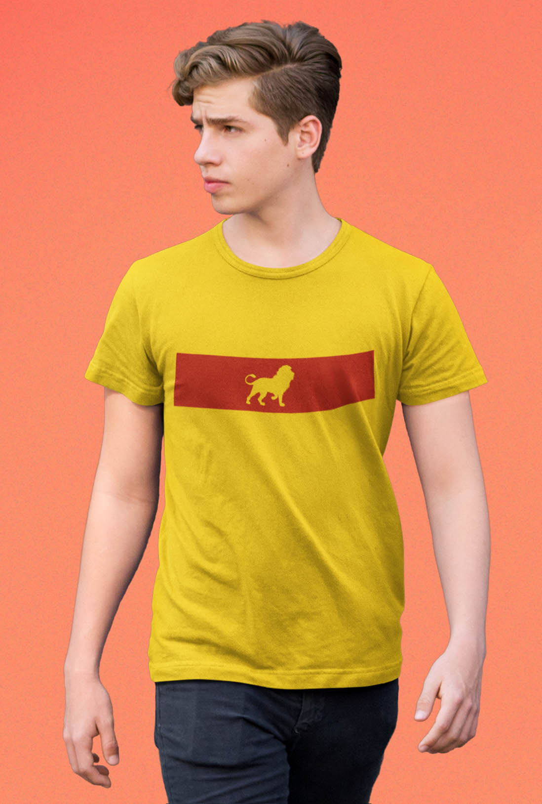 Lion Men's Cotton T-Shirt