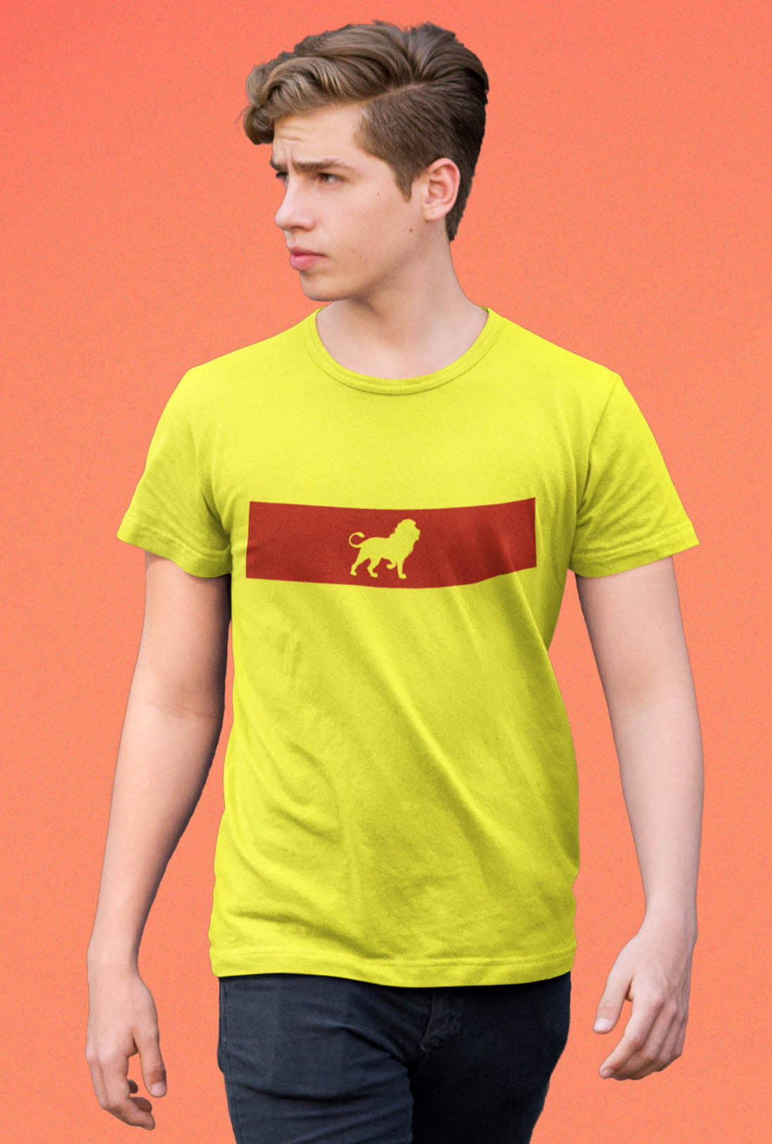 Lion Men's Cotton T-Shirt