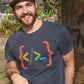 Curly Brackets Men's Cotton T-Shirt